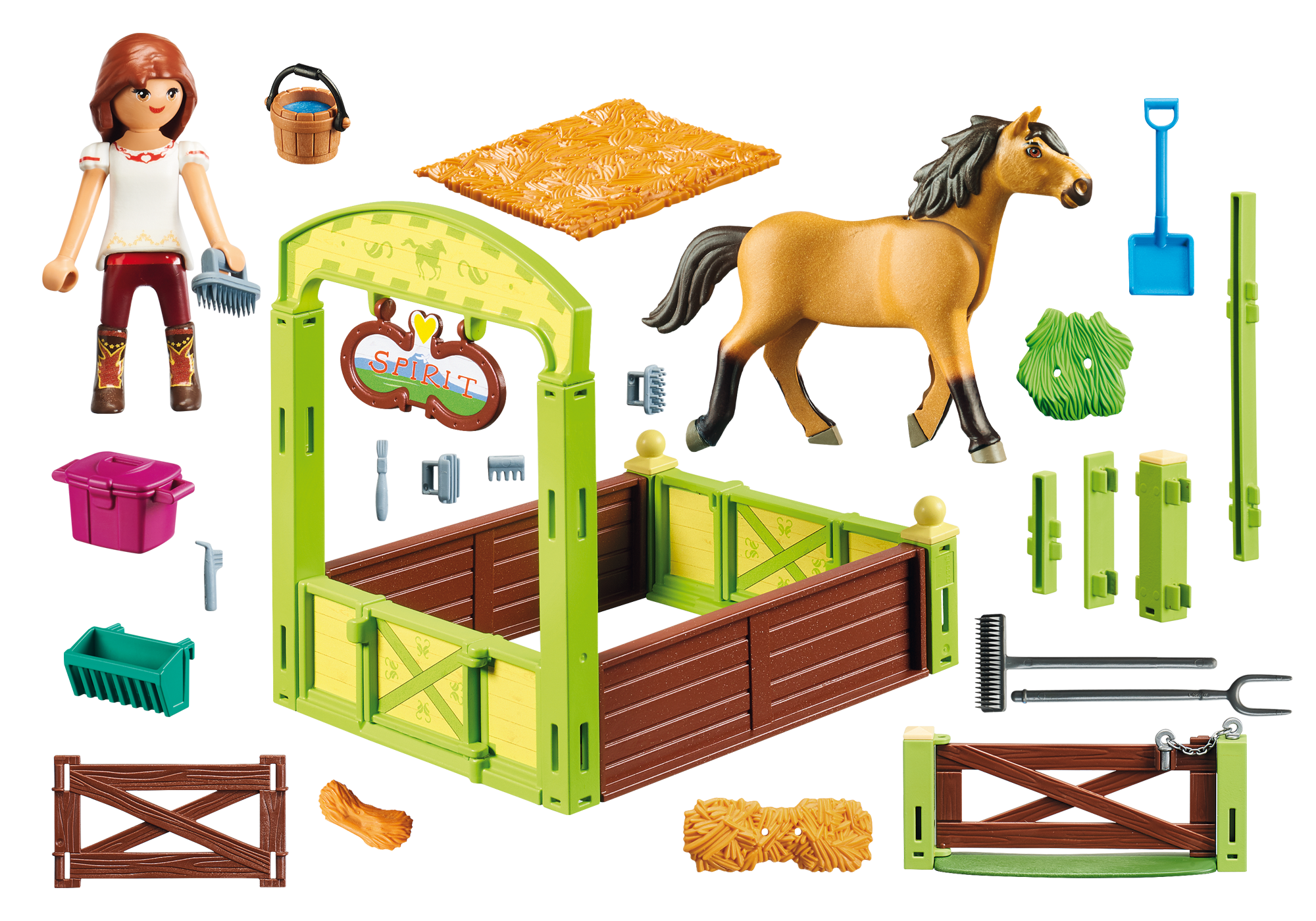 Lucky \u0026 Spirit with Horse Stall - 9478 